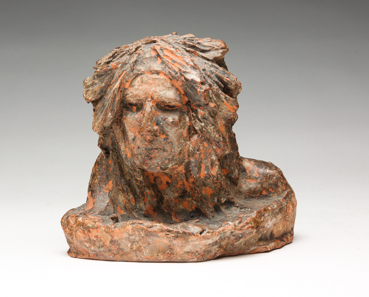 REDWARE BUST SIGNED "CHILD".