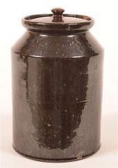 REDWARE COVERED STORAGE JAR SI