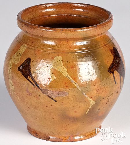 REDWARE CROCK, 19TH C.Redware