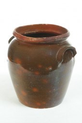 REDWARE CROCK.  American  poss