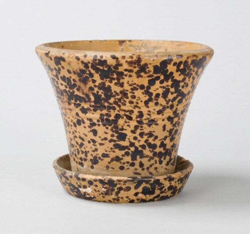 REDWARE FLOWER POTA redware