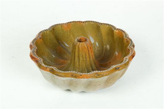 REDWARE FOOD MOLD.  American  2nd