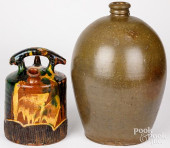 REDWARE HARVEST JUG, 19TH C.,