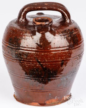 REDWARE HARVEST JUG, 19TH C.,