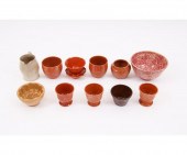 Redware Jugtown pottery; toget