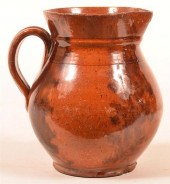 REDWARE MOTTLE GLAZED POTTERY