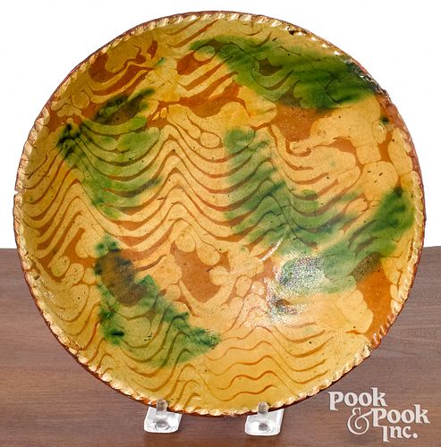 REDWARE PLATE, 19TH C.Redware