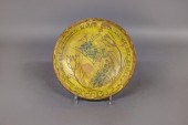 Redware scraffito pie plate da