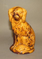 REDWARE SEATED DOG BANKca. 188