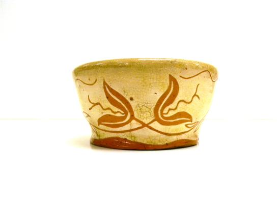 Redware sgraffitto decorated bowl