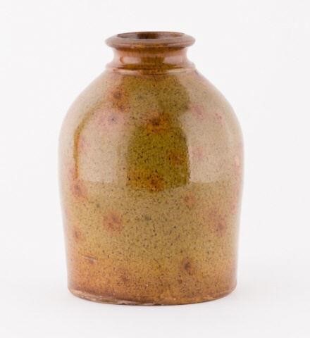 REDWARE SMALL MOUTH STORAGE POT,