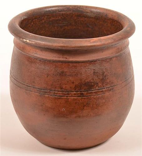 REDWARE STORAGE CROCK ATTRIBUTED TO