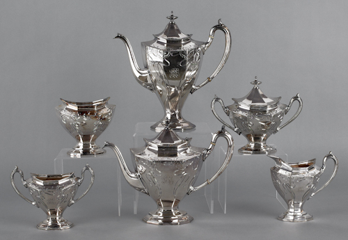 Reed & Barton art nouveau six-piece