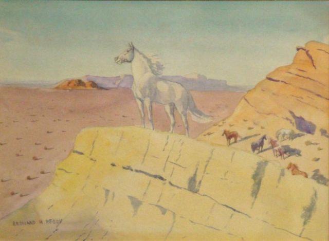 REEDY, Leonard. Watercolor of White