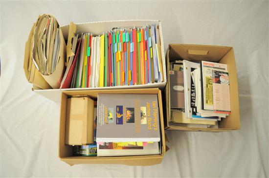 Reference Material. Three boxes