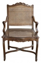REGENCE CANED FAUTEUIL ARMCHAI