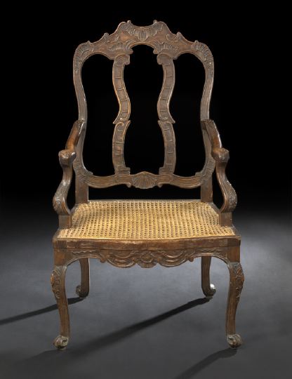 Regence-Style Fruitwood and Oak