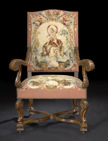 Regence-Style Fruitwood Fauteuil