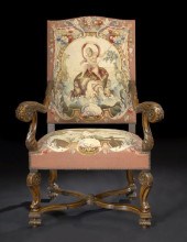 Regence-Style Fruitwood Fauteu