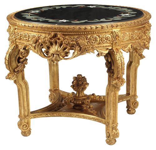 REGENCE STYLE GILT CENTER TABLE