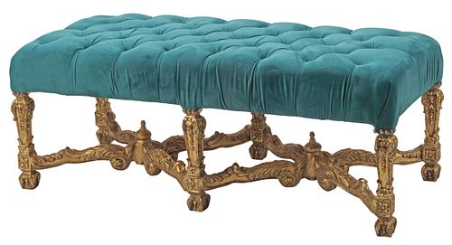 REGENCE STYLE GREEN-UPHOLSTERED