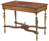 REGENCE STYLE MARBLE-TOP ORMOL