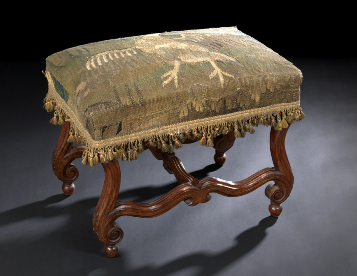 Regence-Style Walnut Stool, 