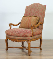 REGENCE WALNUT FAUTEUIL, CIRCA
