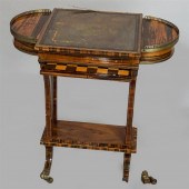 REGENCY BRASS AND EXOTIC WOOD