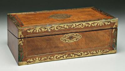 Regency brass inlaid lap desk,