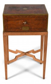 REGENCY BRASS INLAID MAHOGANY