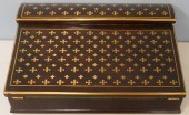REGENCY BRASS INLAID MAHOGANY