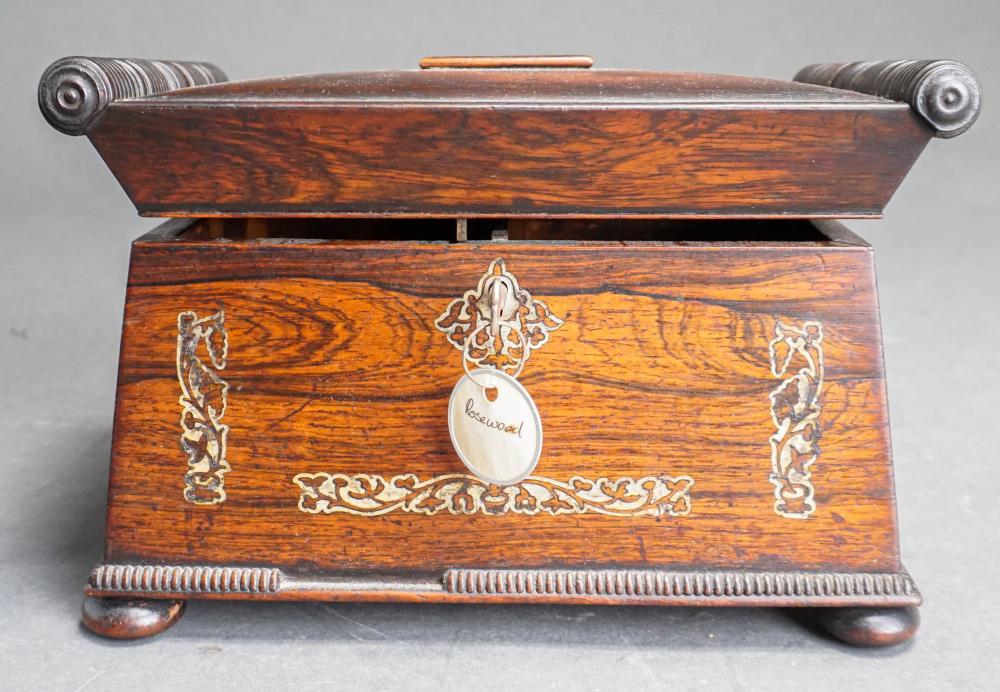 REGENCY BRASS INLAID ROSEWOOD