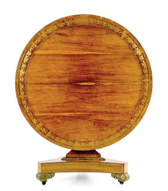 Regency brass-inlaid rosewood