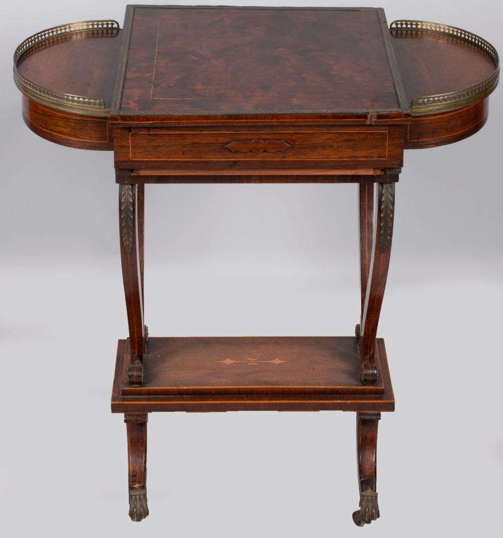 REGENCY BRASS INLAID ROSEWOOD