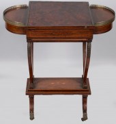 REGENCY BRASS INLAID ROSEWOOD