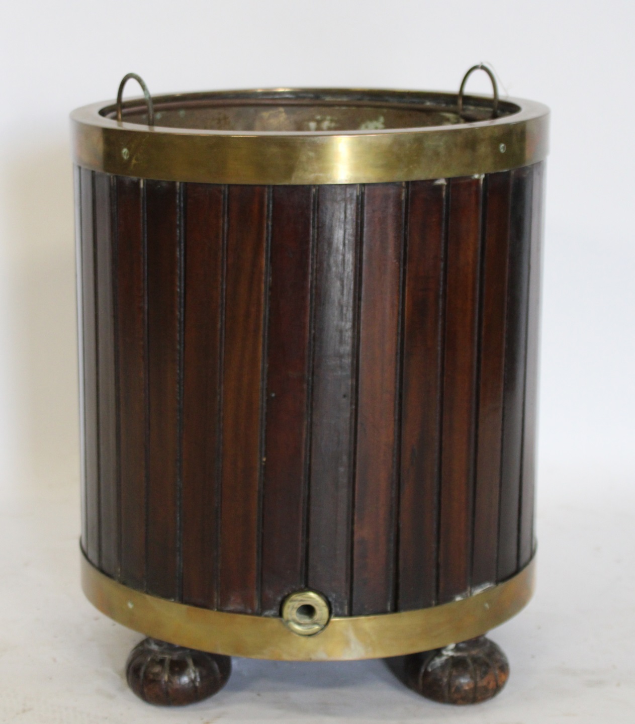 REGENCY BRASS MOUNTED CELLARETTE.