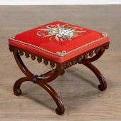 REGENCY BRASS-STUDDED MAHOGANY