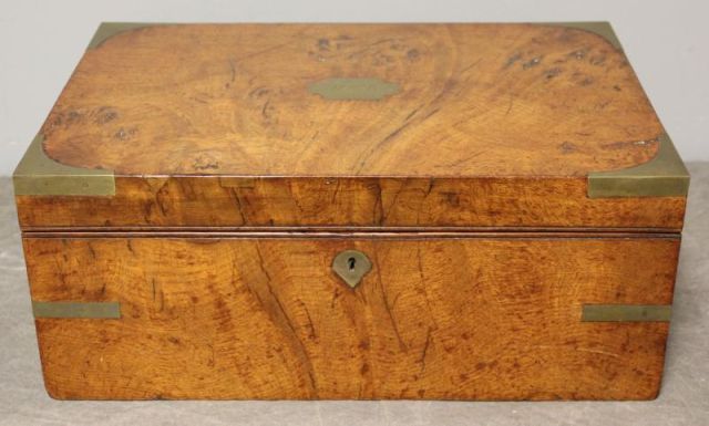 Regency Burl Walnut Lap Desk.From