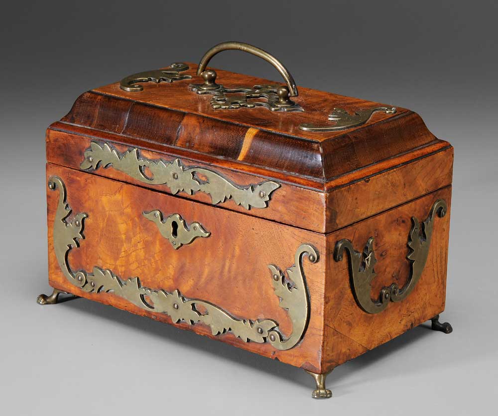 Regency Burlwood Tea Box British,