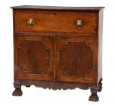 REGENCY CARVED AND BANDED MAHO