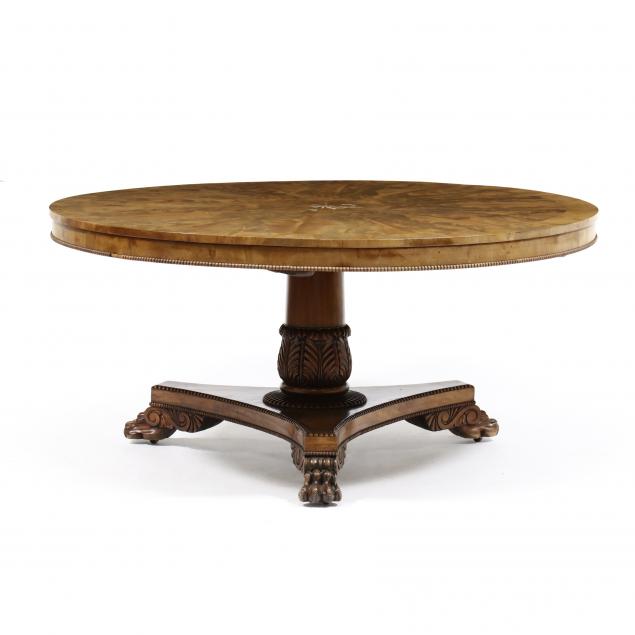 REGENCY CARVED AND FLAME MAHOGANY