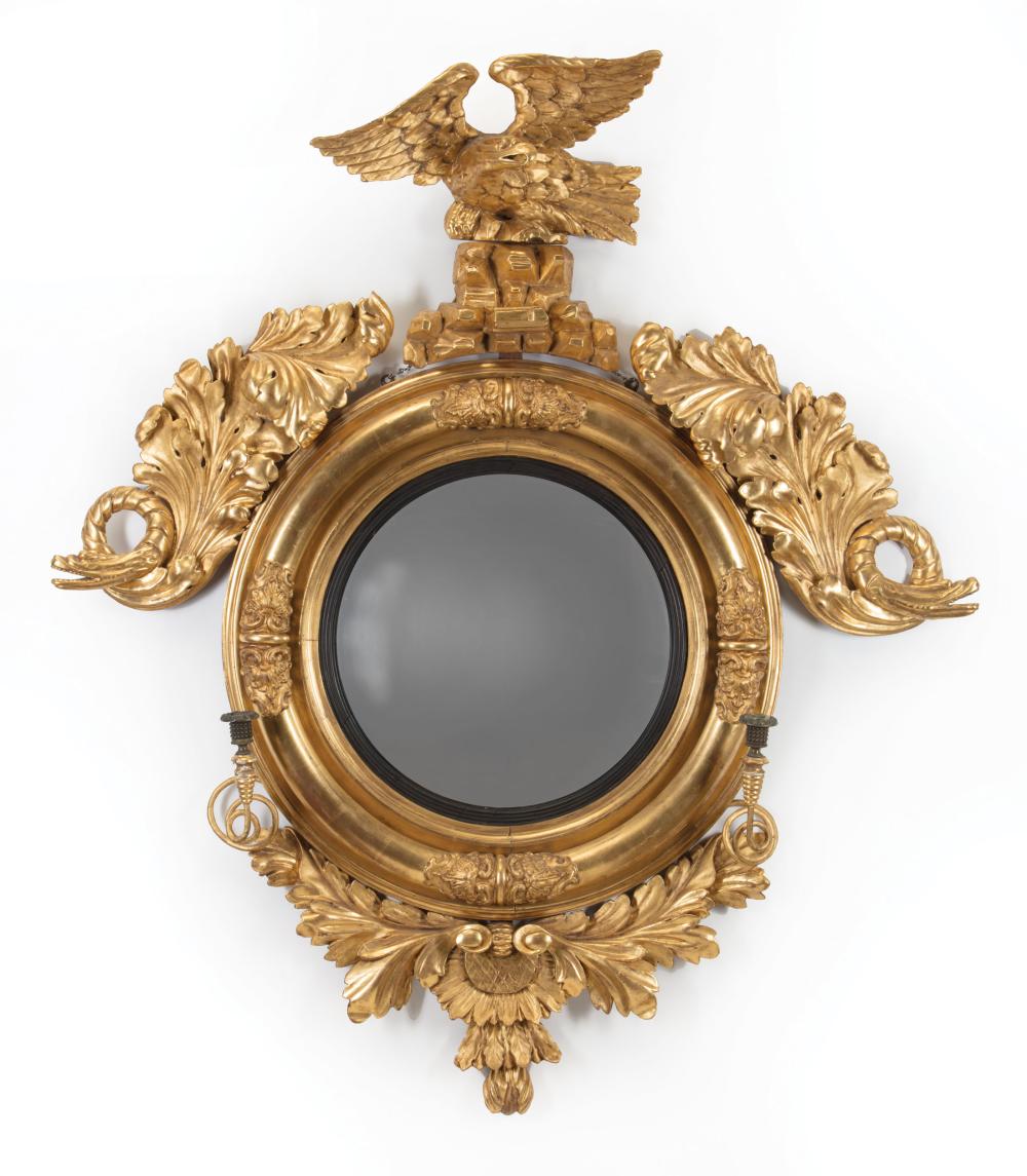 REGENCY CARVED, GILDED GIRANDOLE