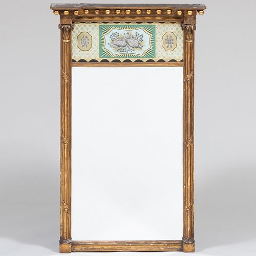 REGENCY CARVED GILTWOOD AND VERRE