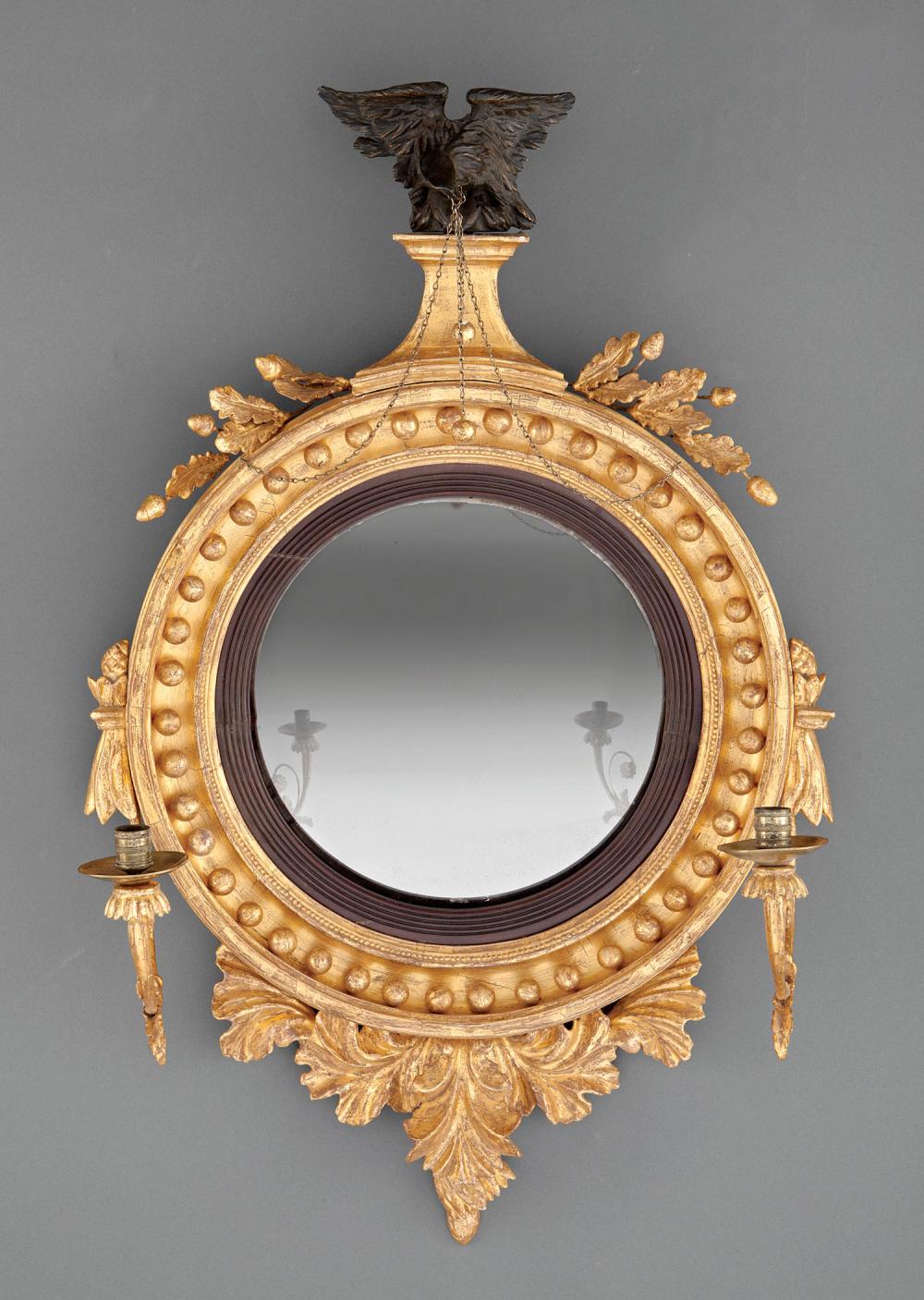 REGENCY CARVED GILTWOOD GIRANDOLE