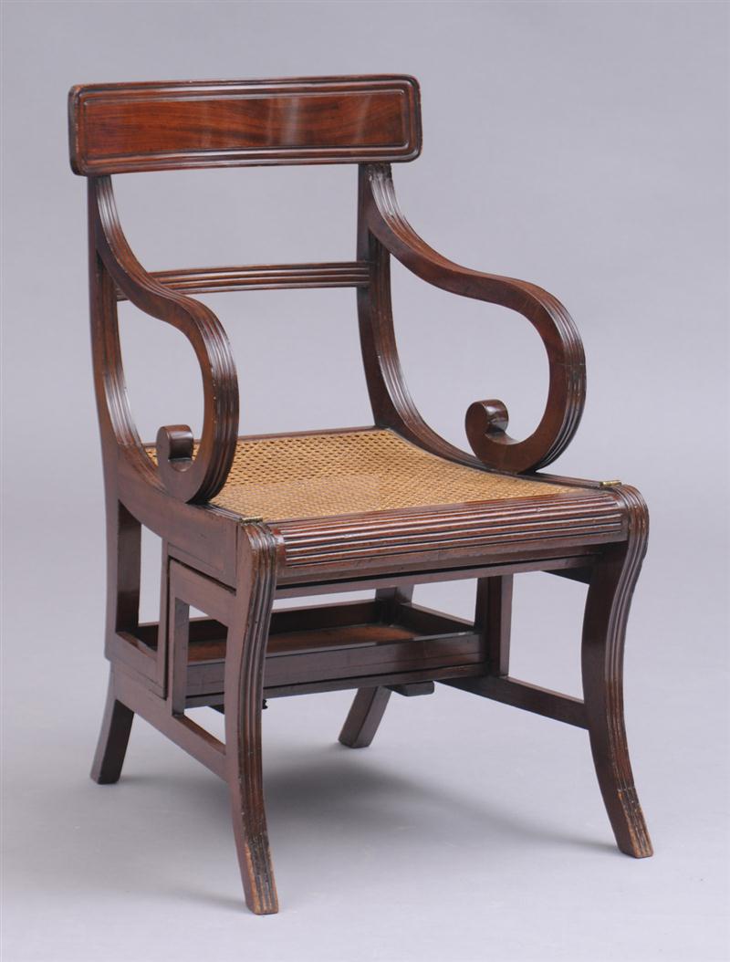 REGENCY CARVED MAHOGANY METAMORPHIC