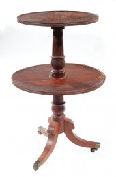 REGENCY CARVED SATINWOOD DUMBW