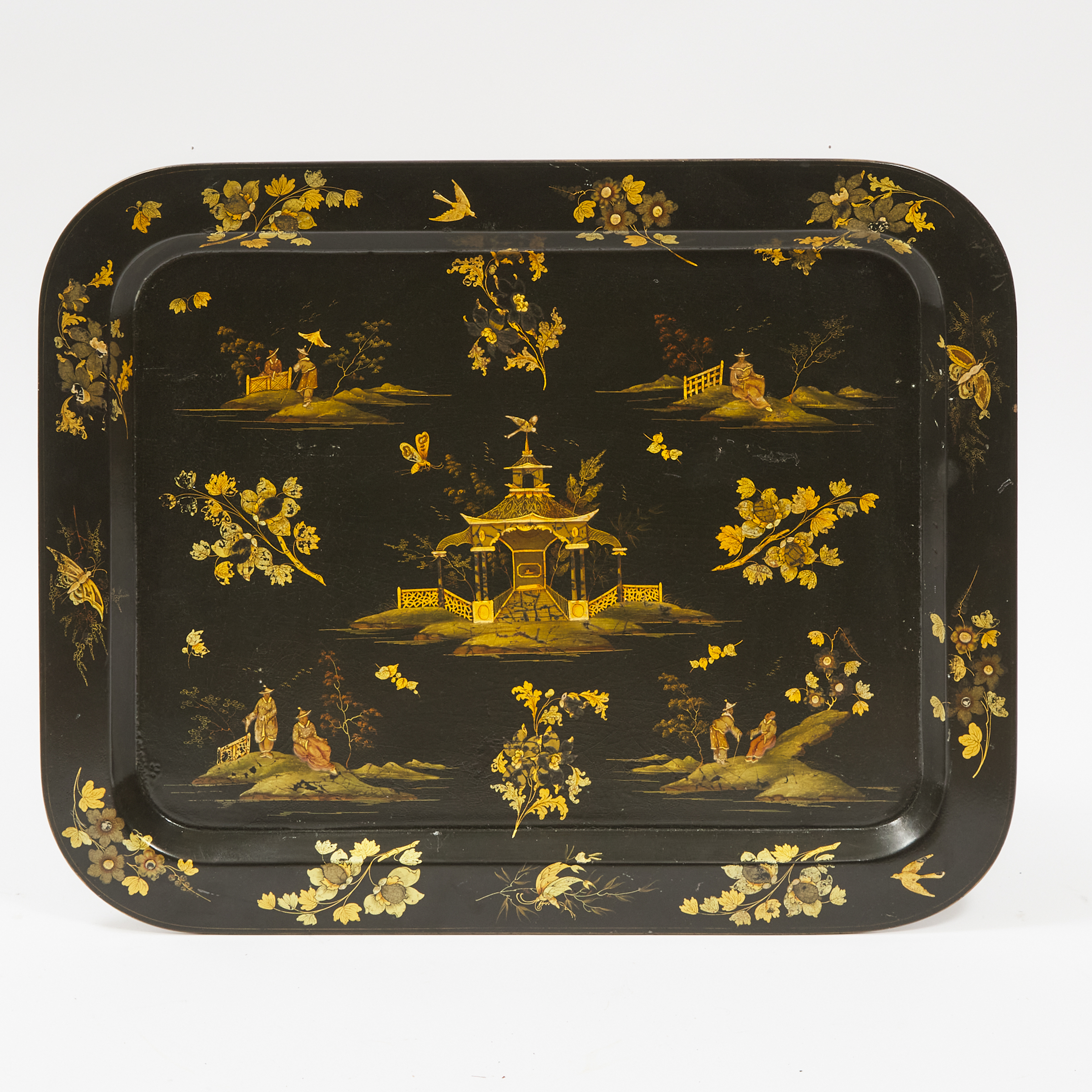 Regency Chinoiserie Decorated Black