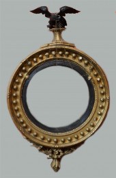REGENCY CONVEX GILTWOOD MIRROR