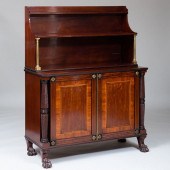 REGENCY EBONY-INLAID AND BRASS